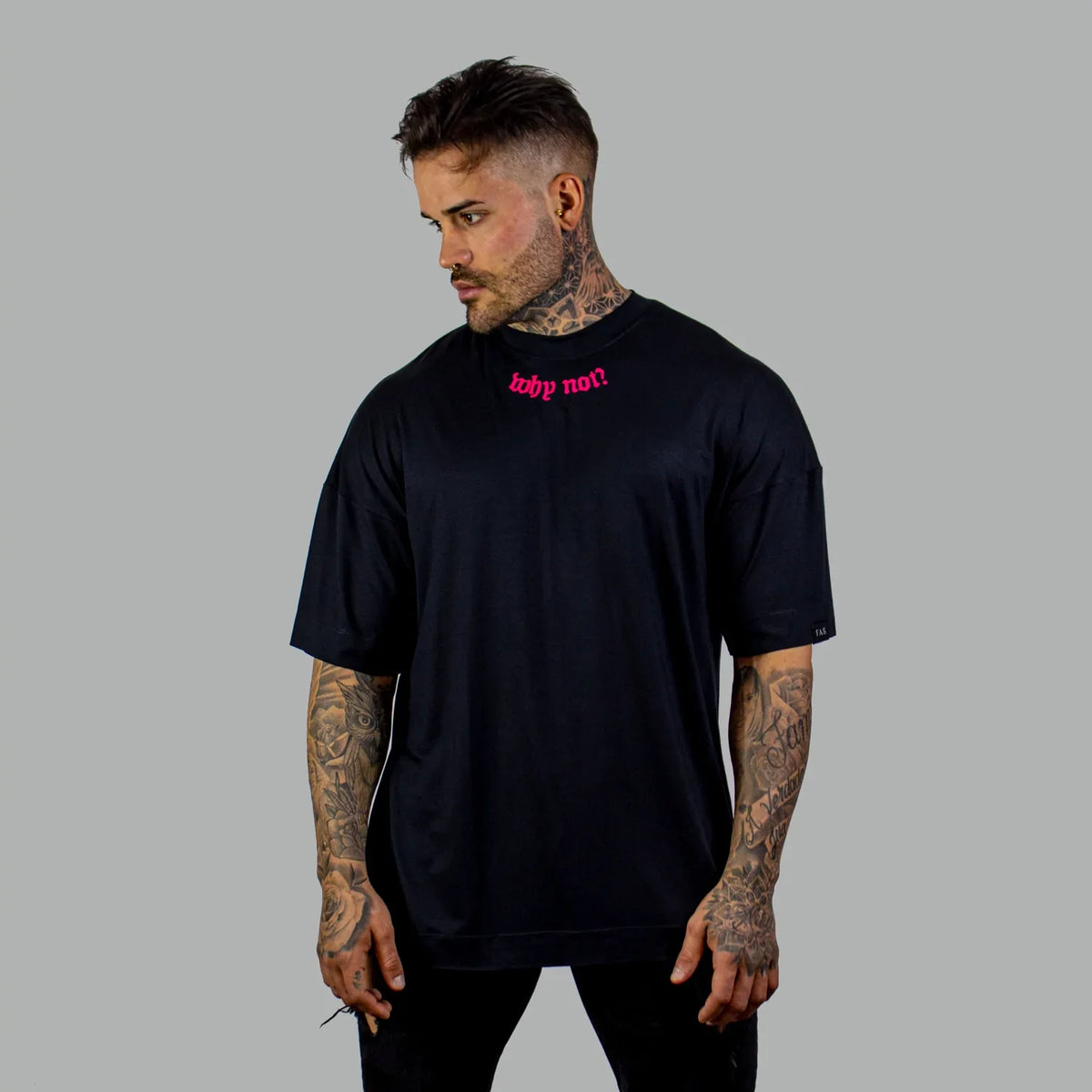 Camiseta Oversized Why Not Blck